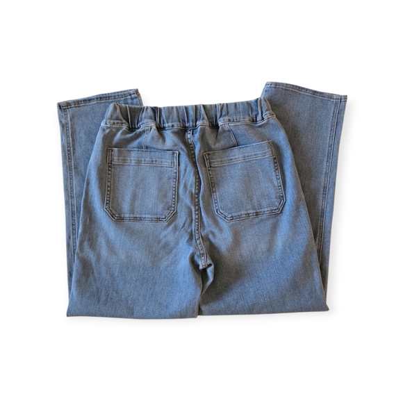 Madewell Pull On Relaxed Women’s Pockets Bellview Wash Denim Jeans Size Small - Picture 11 of 14